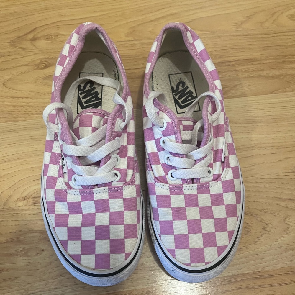 Lavender and true white Vans, size 6.5
